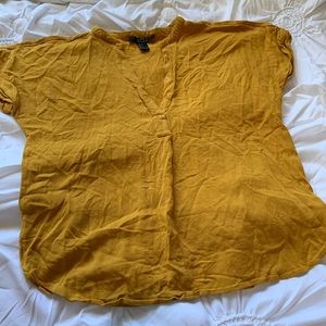 Mustard yellow Low cut Blouse